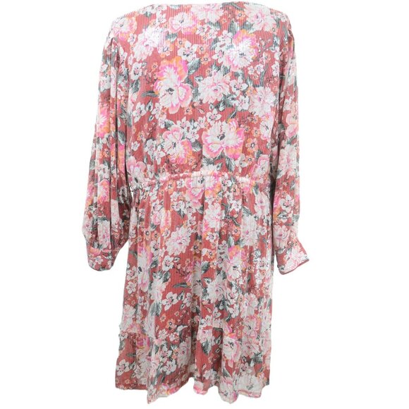 NWT LC Lauren Conrad Floral Sequin Mini Dress Women's Size 3X - Picture 7 of 10